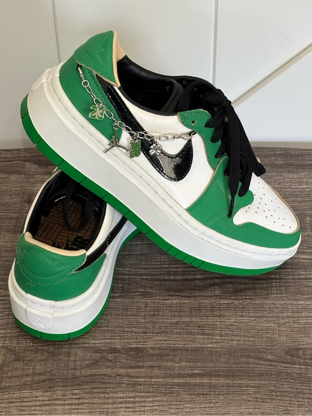 EUC Nike Air Jordan 1 Elevate Low SE "Lucky Green" sneakers